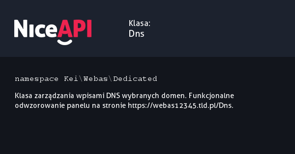 Klasa DNS &middot; NiceAPI dla PHP 5.6
