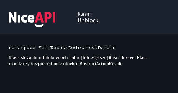 Klasa Unblock &middot; NiceAPI dla PHP 5.6