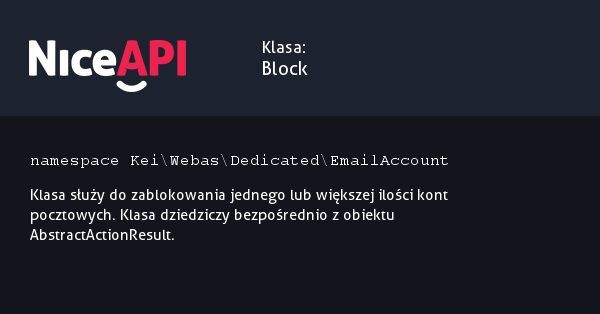 Klasa Block &middot; NiceAPI dla PHP 5.6