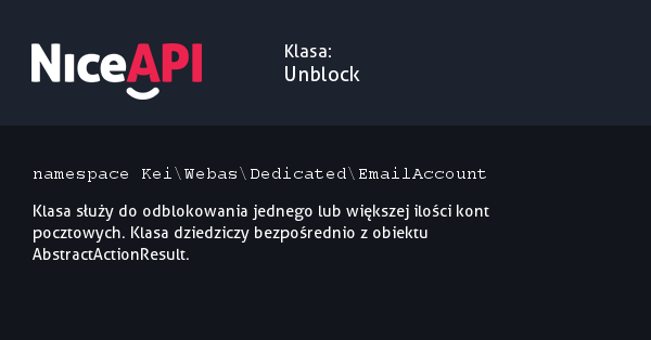 Klasa Unblock &middot; NiceAPI dla PHP 5.6