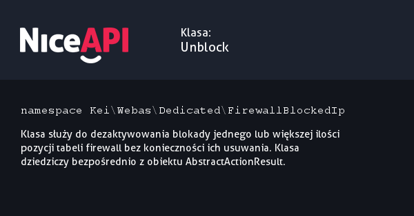 Klasa Unblock &middot; NiceAPI dla PHP 5.6