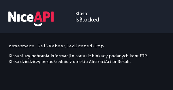 Klasa IsBlocked &middot; NiceAPI dla PHP 5.6