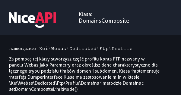 Klasa DomainsComposite &middot; NiceAPI dla PHP 5.6
