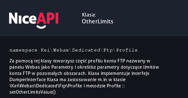 Klasa OtherLimits &middot; NiceAPI dla PHP 5.6
