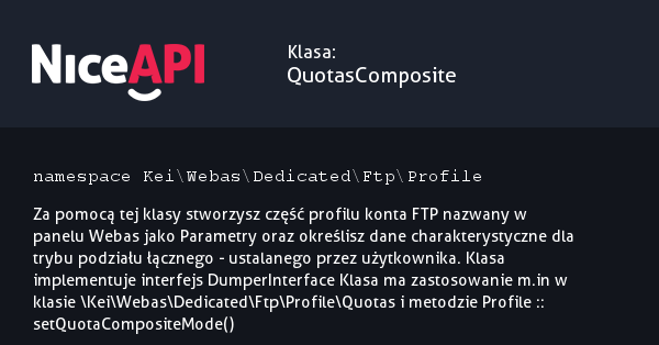 Klasa QuotasComposite &middot; NiceAPI dla PHP 5.6