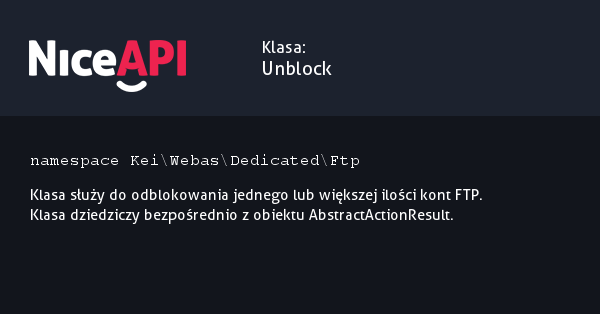 Klasa Unblock &middot; NiceAPI dla PHP 5.6