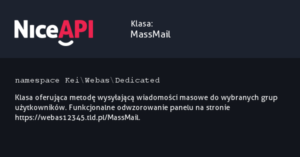 Klasa MassMail &middot; NiceAPI dla PHP 5.6