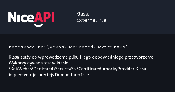 Klasa ExternalFile &middot; NiceAPI dla PHP 5.6
