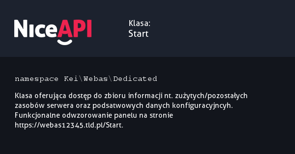 Klasa Start &middot; NiceAPI dla PHP 5.6