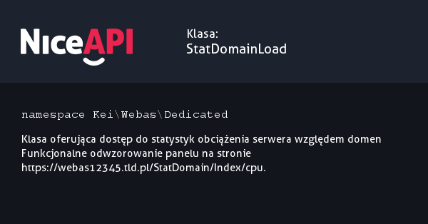 Klasa StatDomainLoad &middot; NiceAPI dla PHP 5.6