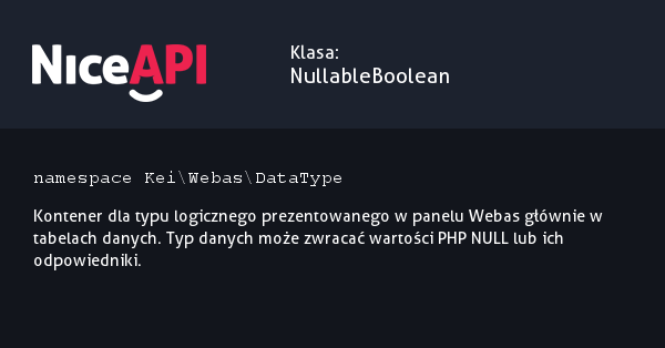 Klasa NullableBoolean &middot; NiceAPI dla PHP 5.6