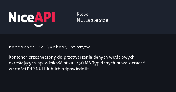 Klasa NullableSize &middot; NiceAPI dla PHP 5.6