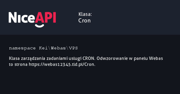 Klasa Cron &middot; NiceAPI dla PHP 5.6