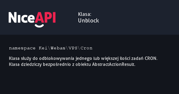 Klasa Unblock &middot; NiceAPI dla PHP 5.6