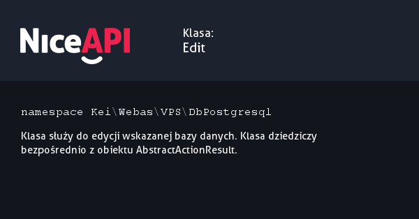 Klasa Edit &middot; NiceAPI dla PHP 5.6