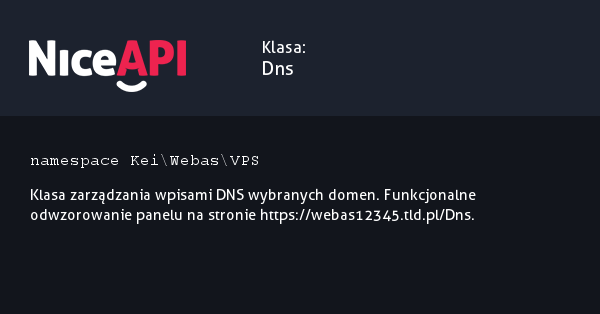 Klasa DNS &middot; NiceAPI dla PHP 5.6