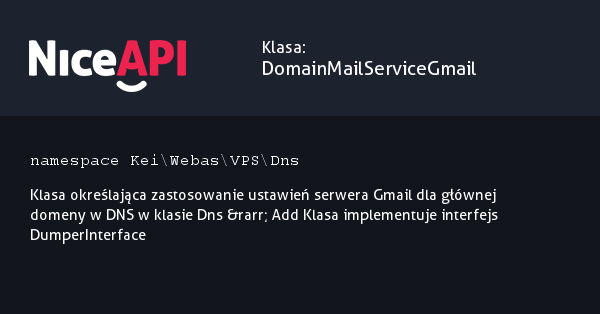 Klasa DomainMailServiceGmail &middot; NiceAPI dla PHP 5.6