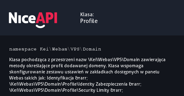 Klasa Profile &middot; NiceAPI dla PHP 5.6