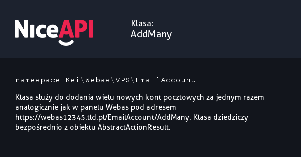 Klasa AddMany &middot; NiceAPI dla PHP 5.6
