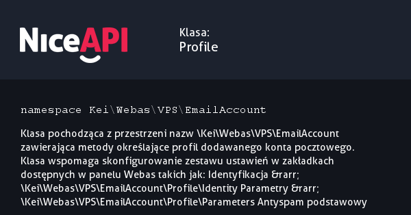 Klasa Profile &middot; NiceAPI dla PHP 5.6