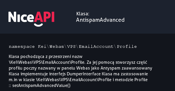 Klasa AntispamAdvanced &middot; NiceAPI dla PHP 5.6