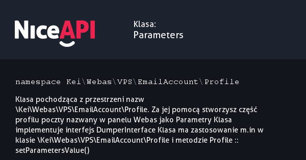 Klasa Parameters &middot; NiceAPI dla PHP 5.6