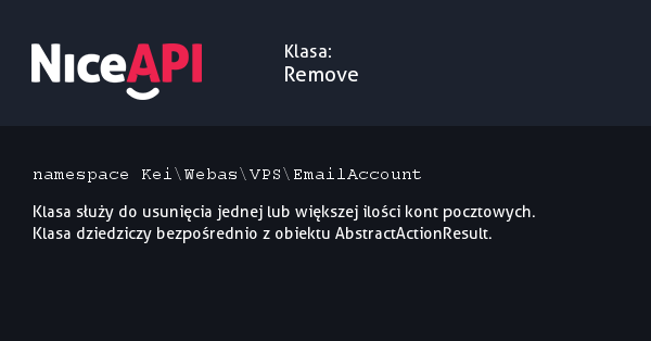 Klasa Remove &middot; NiceAPI dla PHP 5.6