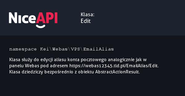 Klasa Edit &middot; NiceAPI dla PHP 5.6
