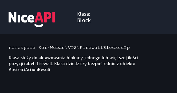 Klasa Block &middot; NiceAPI dla PHP 5.6
