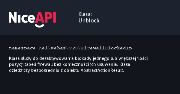Klasa Unblock &middot; NiceAPI dla PHP 5.6
