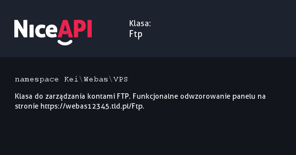 Klasa Ftp &middot; NiceAPI dla PHP 5.6
