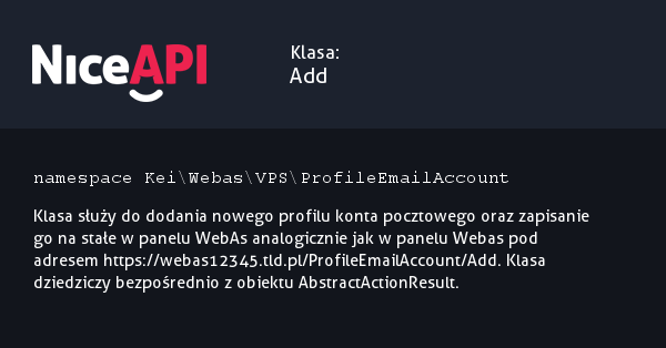 Klasa Add &middot; NiceAPI dla PHP 5.6