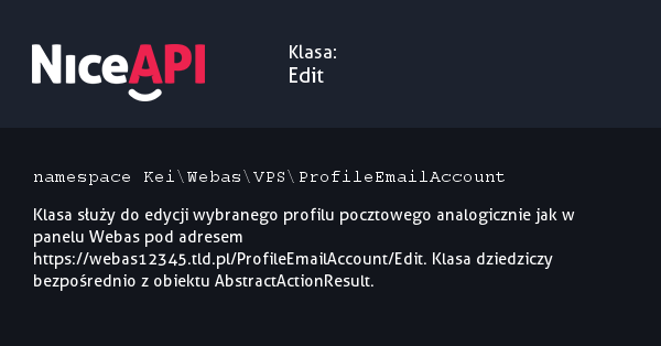 Klasa Edit &middot; NiceAPI dla PHP 5.6