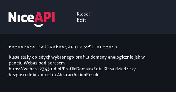 Klasa Edit &middot; NiceAPI dla PHP 5.6