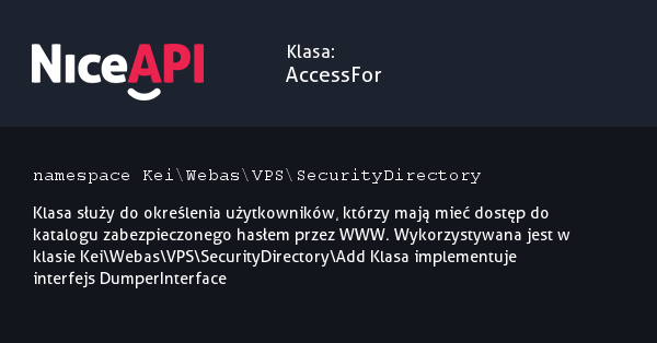 Klasa AccessFor &middot; NiceAPI dla PHP 5.6