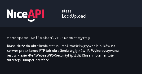 Klasa LockUpload &middot; NiceAPI dla PHP 5.6