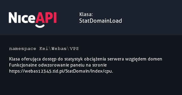 Klasa StatDomainLoad &middot; NiceAPI dla PHP 5.6
