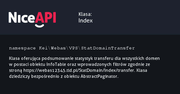 Klasa Index &middot; NiceAPI dla PHP 5.6
