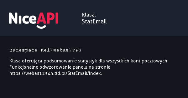 Klasa StatEmail &middot; NiceAPI dla PHP 5.6