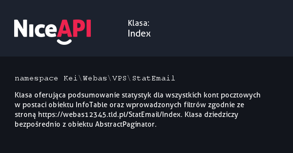 Klasa Index &middot; NiceAPI dla PHP 5.6
