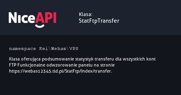 Klasa StatFtpTransfer &middot; NiceAPI dla PHP 5.6